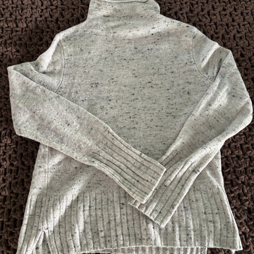 Madewelll Gray Knit Mock Neck Sweater